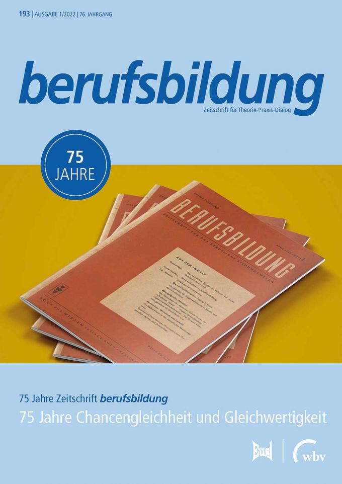 Zeitschrift 'berufsbildung', Heft 193: 75 Jahre "berufsbildung"
