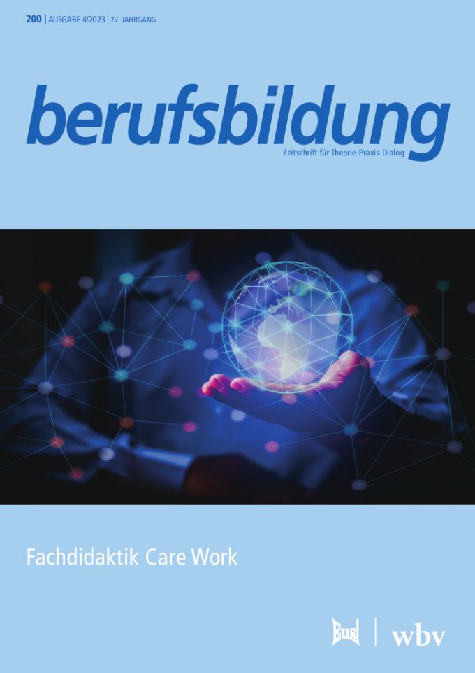 Zeitschrift "berufsbildung", Heft 200, Fachdidaktik Care Work