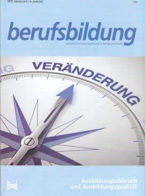 Zeitschrift 'berufsbildung', Heft 157: Ausbildungsabbruch und Ausbildungsqualität