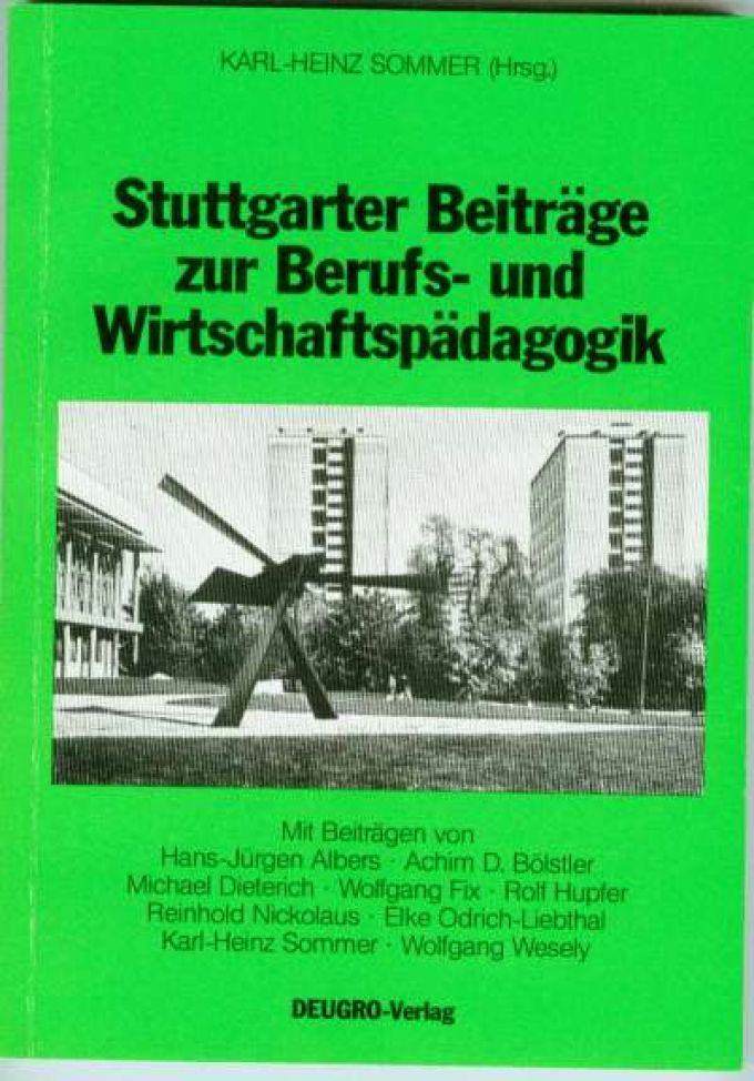 Stuttgarter Beiträge zur Berufs- und Wirtschaftspädagogik